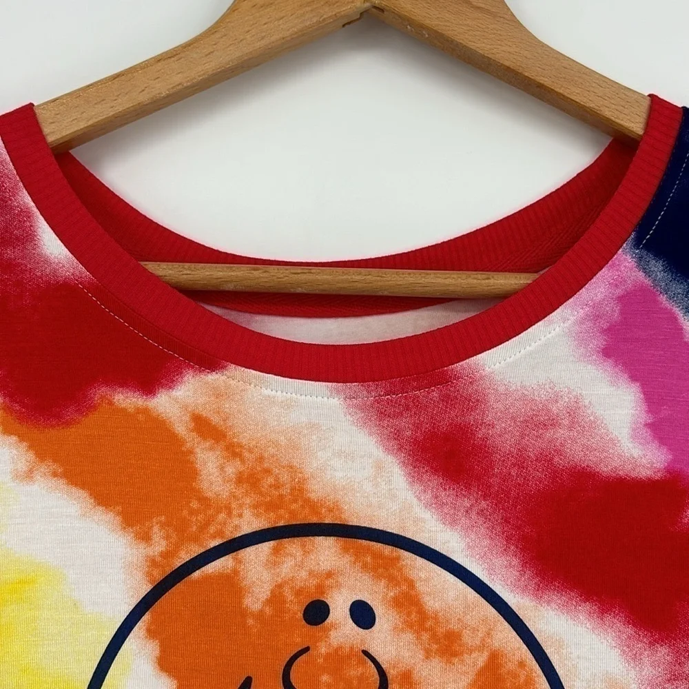 Justice x Airheads Rainbow Glitter Tie-Dye Short Sleeve Tee Girls Size XL NWT!